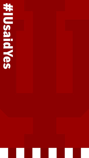IU twitter header. Text reads: I'm a Hoosier. #IUSaidYes