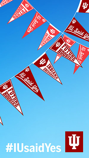 IU twitter header. Text reads: I'm a Hoosier. #IUSaidYes