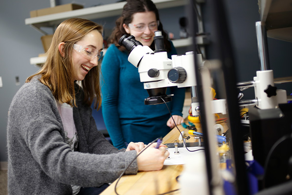 Student applying learned experiences