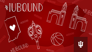 #IUBound red ZOOM background preview image